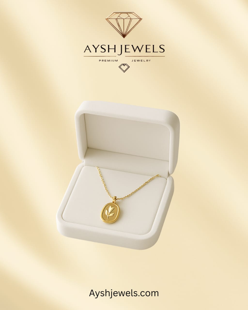 Golden flower pendant